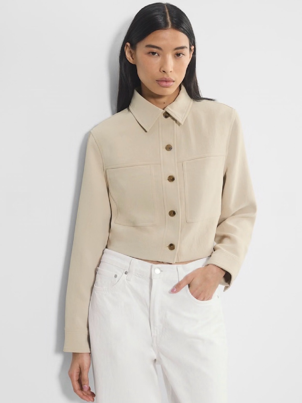 Wilfred Cropped Tan Jacket Size XXS